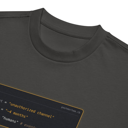 Vintage Black The Agents Found A Room DROP 001 heavyweight T-shirt neckline and front-print detail